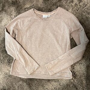 Athleta Light Beige Long Sleeve Tee
